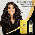 Mokeru 500ML Hair Colour Shampoo - Ginger Black Dye for Gray Hair in 5 Minutes, 100% Healthy No Damage Instant Cover for Women & Men