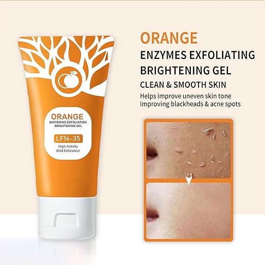 Orange Enzymes Organic Face and Body Exfoliating Scrub Gel